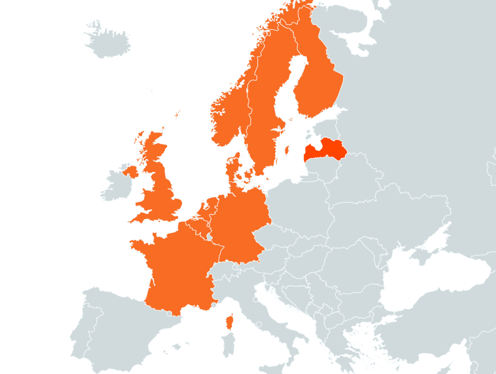 Furniture manufacturing market presence across Europe